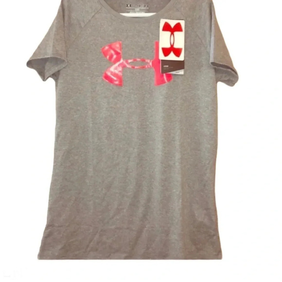 UNDER ARMOUR NWT GIRLS GIRL TOPS SUMMER CASUAL TOP SHIRT GRAY SIZE YMD M MEDIUM - Picture 2 of 4
